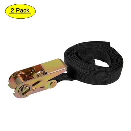 

Uxcell 5Mx25mm 250Kg Work Load Ratchet Tie Down Strap Black 2 Pack