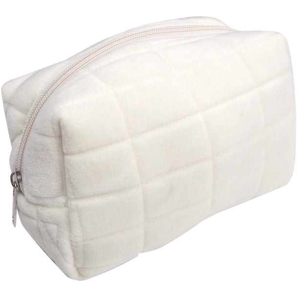 Bolsa de maquillaje, neceser de viaje, organizador de maquillaje de lona de poliéster, bolsa de cosméticos de color puro.