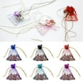 thumbnail image 5 of Organza Bag 5" x 7", Moon Star Mesh Bags Drawstring Gift Bags Party Favor Bag Jewelry Pouches Purple-Gold, 50Pcs, 5 of 6