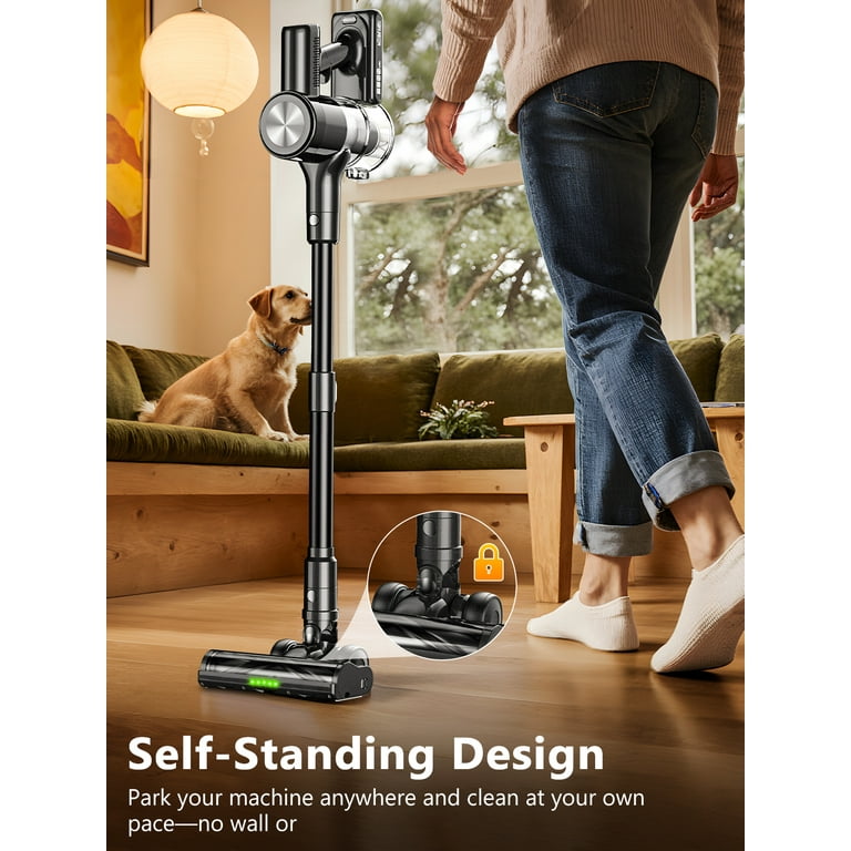 SUXIANGVAC Cordless Vacuum Cleaner with 500W Brushless Motor, Self