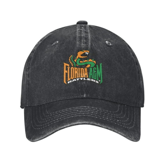 Florida A&M Rattlers Hat Adult Adjustable Classic Washed Casquette Cap Hat Baseball Cap