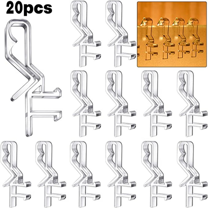 JLSJ Valance Clips, Clear Plastic Valance Clips for Blinds, Hidden