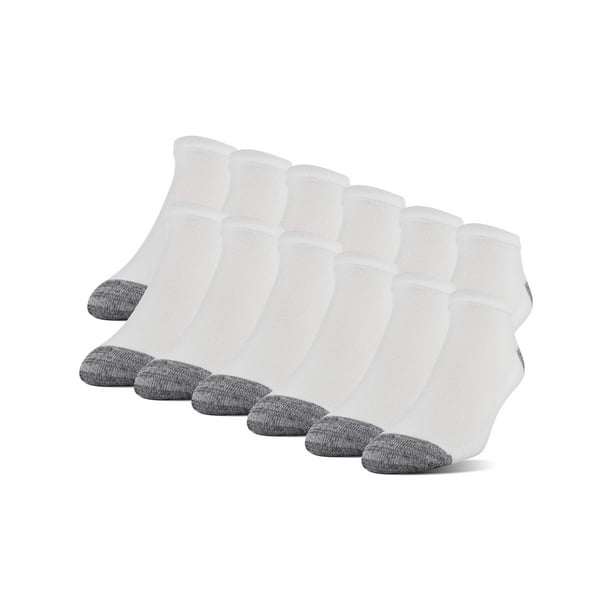 Gildan Adult Men's Half Cushion Terry Foot Bed No Show Casual Socks, OS