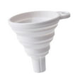 thumbnail image 1 of Embudo de silicona plegable de grado alimenticio para el llenado de botellas y transferencia de polvo. Blanco, 1 of 9