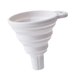 thumbnail image 1 of Embudo de silicona plegable pequeño para transferencia de polvo y llenado de líquidos en botellas. Blanco, 1 of 9
