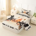 thumbnail image 2 of Erosebridal Teens Campfire Barbecue Twin Sheet Sets 3pcs,Happy Camping Bedding for Boys Girls,Super Cozy Room Decor, 2 of 5