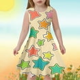 thumbnail image 2 of Robe Fille Sans Manches Robes Soleil Robe Chic Ligne A Robes Dessin Animé pour Filles Robes de Bal pour Filles, 2 of 4
