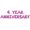 Pink, variant on Letter Balloons - 4 YEAR ANNIVERSARY 16" Inch Alphabet Letters Foil Mylar Balloon 4th Anniversary Party Banner (Pink)