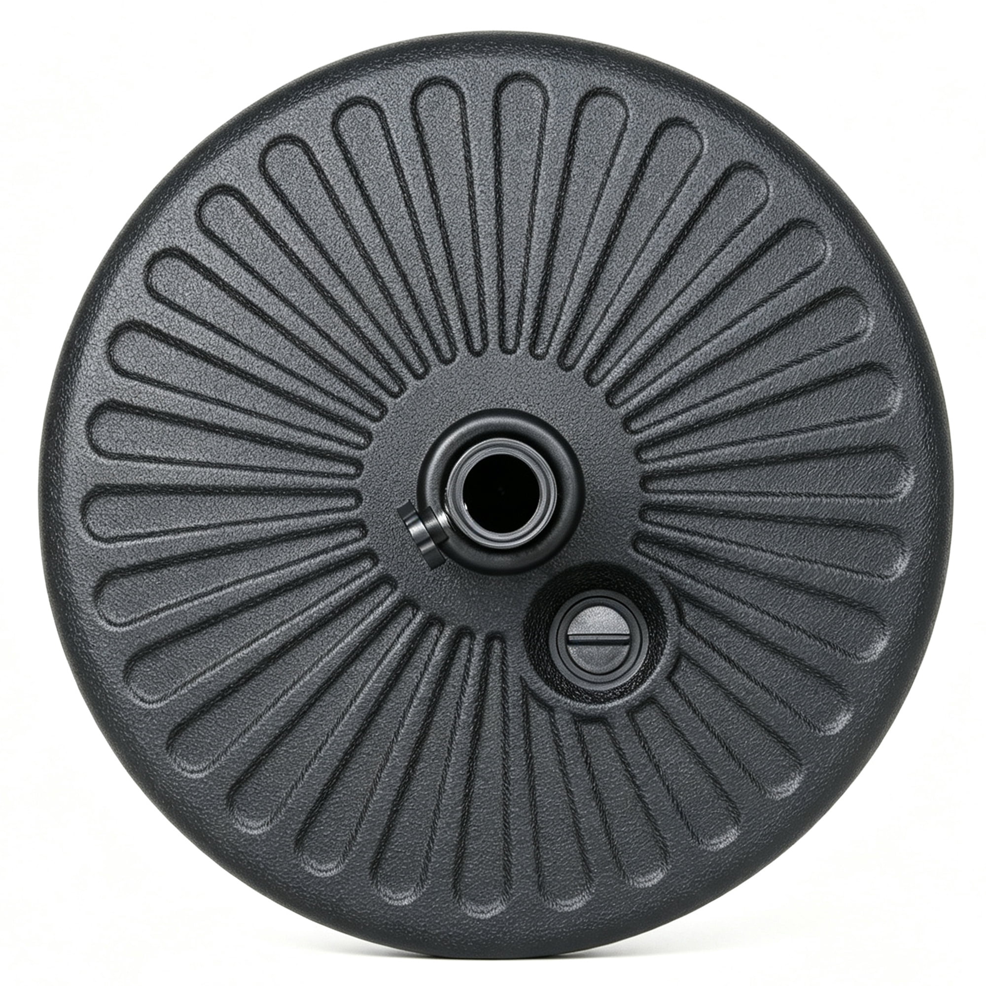KOOL 81 lb Heavy Duty Fillable Patio Umbrella Base – Water & Sand Weighted Stand for Market Umbrellas, Fits 1.0"–2" Pole Diameter, Black