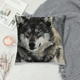 thumbnail image 2 of Orinice Wolf Snow Smile Graphic Decorative Pillow Cover for Home Living Room Sofa, Winter High-Quality Cushion Case 1PC 22x22in, 2 of 5