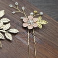 thumbnail image 5 of Women Hair Clip Hair Comb, Fashion Elegant Shiny Rhinestone Faux Pearl Flower U Shape Hair Pins Headwear Bridal Headdress for Wedding Evening Party Banquet (1 x Hairpin or 1 x Hair Comb), 5 of 8