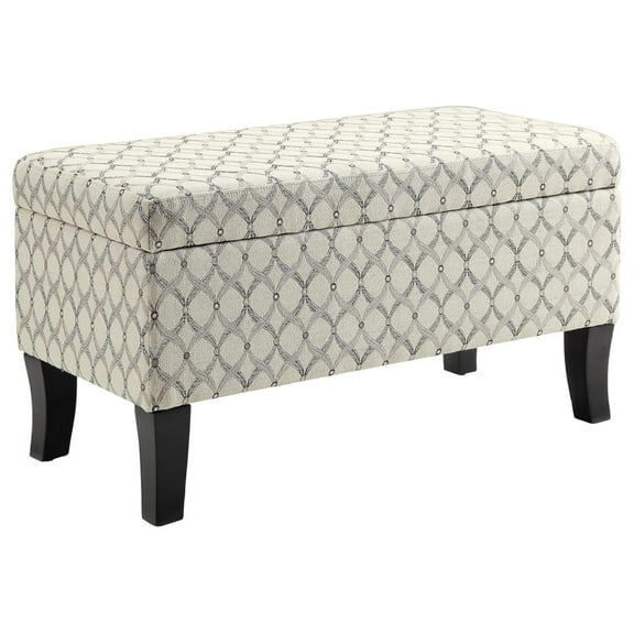 Designs4Comfort Winslow Storage Ottoman, Ribbon Pattern Fabric