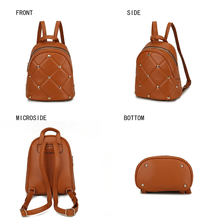 Kiki Leather-Trimmed Woven Raffia Backpack