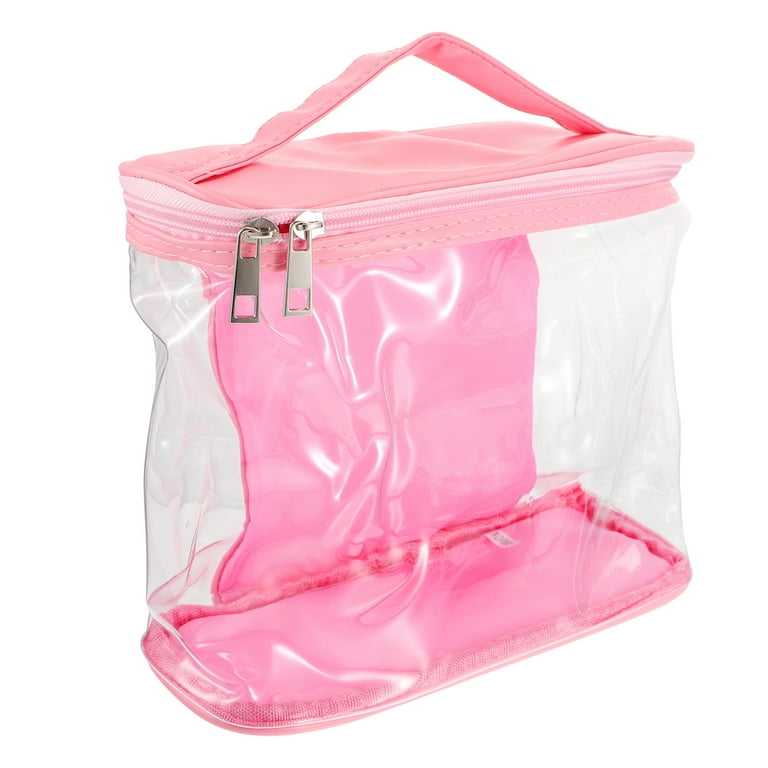 OUNONA Clear Cosmetic Bag Pouch Toiletry Makeup Travel Transparent