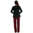 thumbnail image 2 of Just Love Womens Ultra-Soft Pajama Pant Set with Matching Socks (Red Black - Buffalo Plaid, X-Large), 2 of 3