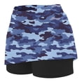 thumbnail image 5 of HomeGardon Back to School Skirts for Girls Girl Skort Fashion Camouflage Loose High Waist A-line Fake Two Piece Sports Pants Skirt Half Body Skirt, 5 of 6