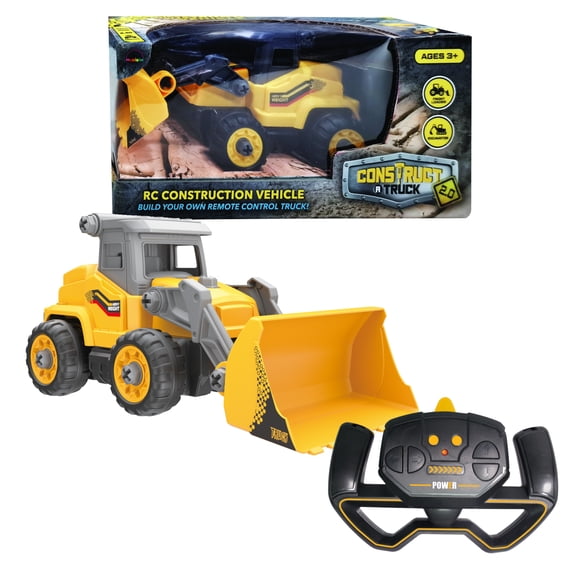 Construct A Truck 2.0 – Front Loader. Remote Control Take Apart Truck Toys For Kids. Educational STEM RC Car Building Set. Electric Bucket Loader Assemble Kit & Tool Included