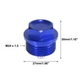 thumbnail image 3 of Unique Bargains 1 Set M24 x 1.5 Magnetic Oil Drain Plug Sump Drain Nut Gasket Blue, 3 of 7