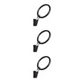 thumbnail image 3 of jesticaly 10 Pcs Rustproof Curtain Rings Home Decoration Shower Curtain Rings Clamps Drapery Clips Bath Curtain Rod Clips Window Accessoy Black 3.5mm*25mm 3Set, 3 of 6