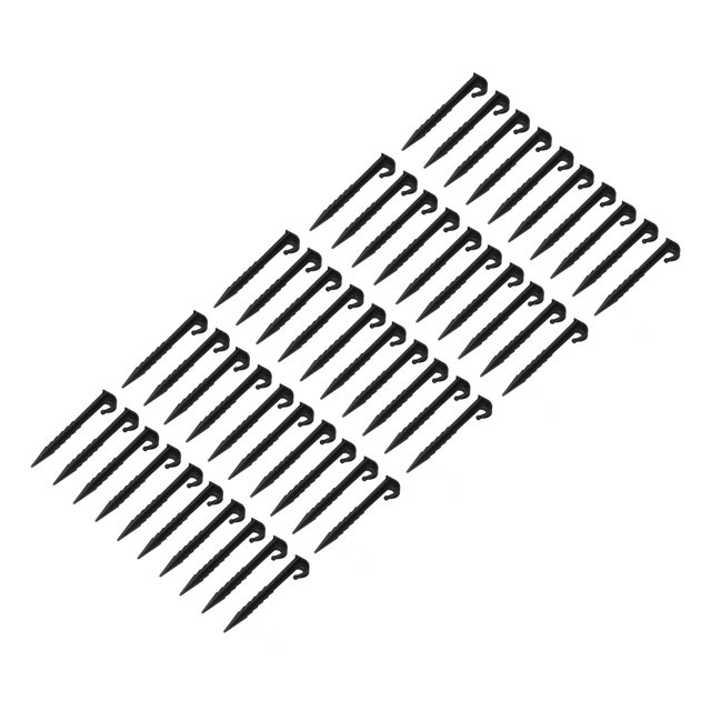 Estaca De Arena, Diseño Dentado, Resistente A Los Rayos UV, Clavija De Tienda De Plástico Para Toldo YLSHRF Negro
