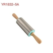outdoorline Dough Roller Kitchen Stainless Steel Pastry Pasta Pizza Dough Rolling Pin with Wooden Handle, YR1832-5A