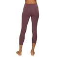 thumbnail image 2 of Felina Women's Cotton Modal Capri Leggings - Super Soft, Lightweight, Breathable for Fitness, Yoga, and Everyday Wear (Maroon, Medium), 2 of 2