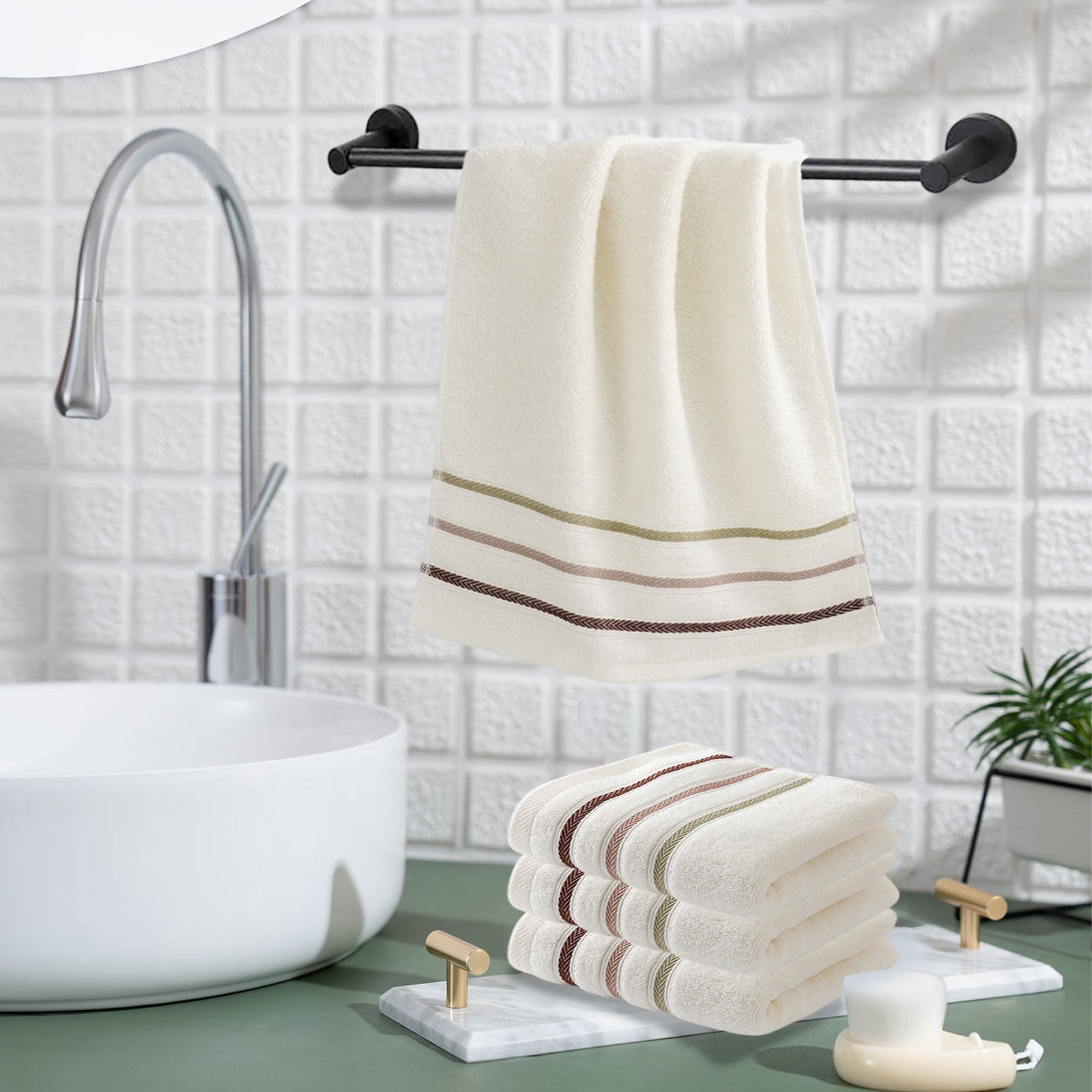 Hiroekza 12-Pack 100% Cotton Hand Towels Set for Bathroom Bath Sheets - Soft, Skin-frindly, Absorbent Towels for Bathroom, Gym, Spa, Hair Care, Facial Towels for Estheticians, Massage Towels Yellow