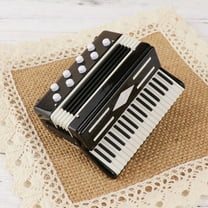 Mini Wooden Accordion Model Ornament | Handcrafted Musical Instrument Decor | 2.75 Inch Miniature Decoration for Dollhouse Shelf Display | Gift for Music Lovers & Collectors