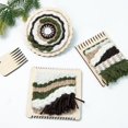 thumbnail image 3 of 5Pcs Small Wood Weaving Loom Square Loom Knitting Kit Natural Wooden Weaving Comb Frame Boards Tools Set with Plastic Crochet Needles and Wool Threads, 3 of 9