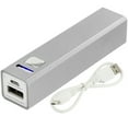 thumbnail image 3 of Compact Portable External Power Bank Battery Charger for Cell Phones 2600mAh Universal - Silver, 3 of 5