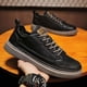 thumbnail image 4 of Zapatillas de deporte para hombre, zapatos informales de moda de primavera para hombre, zapatos suaves y cómodos para caminar, zapatos de cuero negros antideslizantes para hombre, zapatillas, 4 of 4
