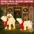 thumbnail image 6 of CZBZ Outdoor Christmas Yard Decorations, 27.5in Set of 3 Lighted Polar Bear Family Christmas Decorations, Pre-lit Holiday Decor with 190 Warm White LED Lights for Xmas Outdoor Indoor Decor, 6 of 11