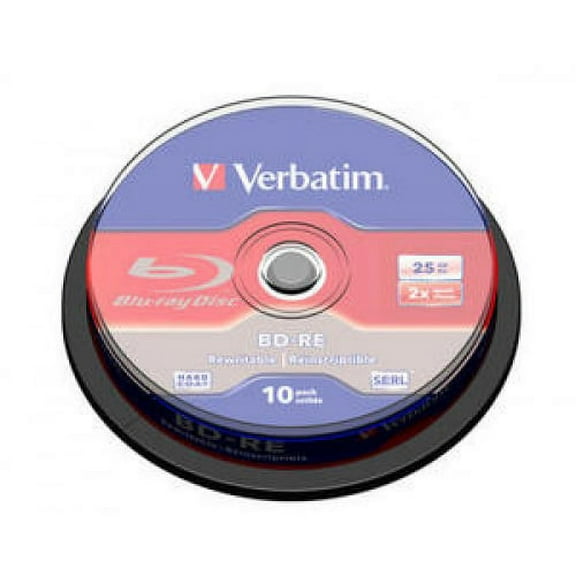 VERBATIM 43694 10PK BD-RE 25GB 2X SPINDLE BOX