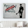 thumbnail image 2 of wall26 Canvas Print Wall Art Banksy Cancelled Follow Your Dreams Graffiti &amp; Street Art Pop Culture Illustrations Pop Art Bohemian Multicolor Dark for Living Room, Bedroom, Office - 32"x48&qu, 2 of 7