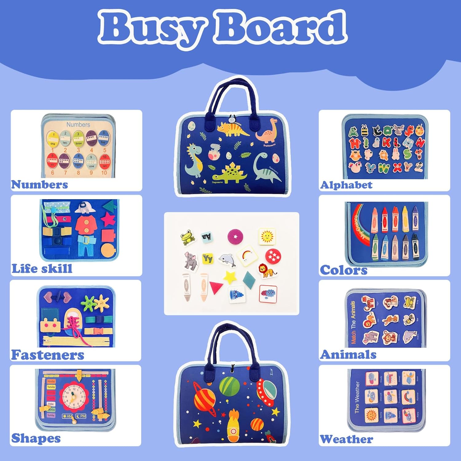 Beautysureup Busy Board Montessori Sensory Toy photo 6