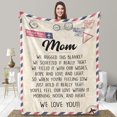 thumbnail image 1 of LHSHID Mom Gifts from Daughter Son Letter We Love You Mom Mommy Mothers Day Birthday Gifts for Mom Fleece Blanket 50x60in, 1 of 5