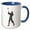 Blue/White, variant on 3drose, Armored Knight Swinging His Mace Upwards, 11oz Two-tone Black Mug