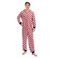thumbnail image 3 of Elippeo Christmas Family Matching Pajamas Long Sleeve Santa Claus Print Hooded Jumpsuit Sleepwear, 3 of 10