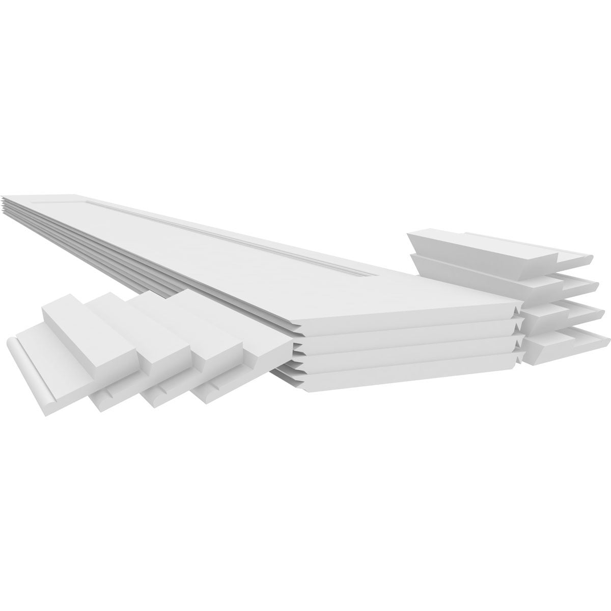 Ekena Millwork 8"W x 9'H Craftsman Classic Square Non-Tapered, Recessed Panel PVC Column Kit, Prairie Capital & Prairie Base