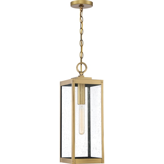 Quoizel Westover 7" Outdoor Hanging Light in Antique Brass