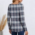 thumbnail image 4 of Ladies' plaid printed casual and fashionable long sleeved pullover top, 4 of 4