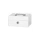 thumbnail image 2 of Kearding Mini caja de dinero en efectivo con cerradura para Hotel y oficina en casa, para dormitorio, bandeja para monedas, caja de Blanco, 2 of 6