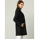 thumbnail image 4 of Abrigo Largo Abotonado De Manga Larga Con Solapa Con Muesca Clásica Invierno Para Mujer Negro XL, 4 of 6