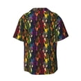 thumbnail image 4 of Goofa Colorful Dreamcatcher Printed Men's Casual Short-sleeved Shirt,Lightweight Breathable Button-down,Summer Casual men's top,Versatile Fashion shirt-Small, 4 of 7