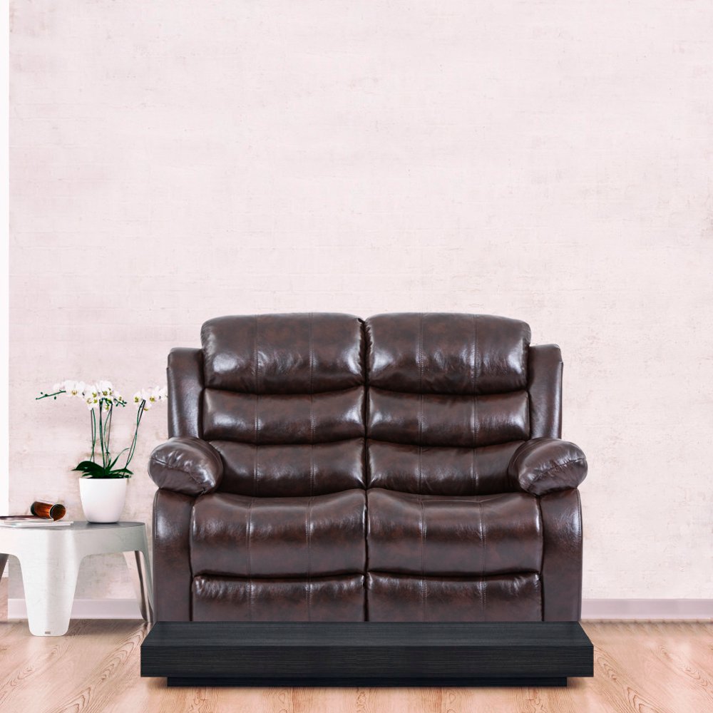 Recliner Sofa Leather Loveseat Manual Recliner Motion for Living Room
