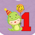 thumbnail image 4 of Inktastic 1st Birthday Cute Dinosaur Boys or Girls Baby Bib, 4 of 4
