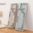 thumbnail image 1 of Teclado mecánico inalámbrico Bluetooth de tres modos GK102 con cable para juegos de deportes electrónicos, computadora de escritorio y portátil, teclado con eje verde, 1 of 4