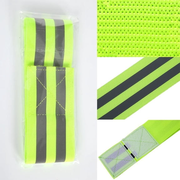 QHUDLV High Visibility Reflective Bands For Wrist Arm Ankle Leg Reflect Straps For Night Cycling Reflector Walking Running strap
