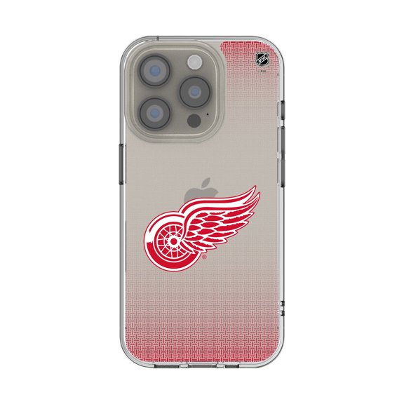 Detroit Red Wings Linen Logo iPhone Clear Case