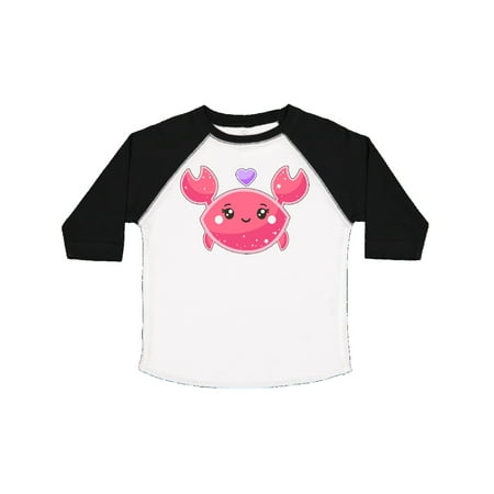 

Inktastic Cute Red Crab with Purple Heart Gift Toddler Boy or Toddler Girl T-Shirt
